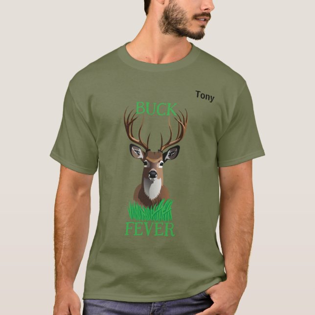 Buck Fever 12 point White Tail Buck T-Shirt (Front)