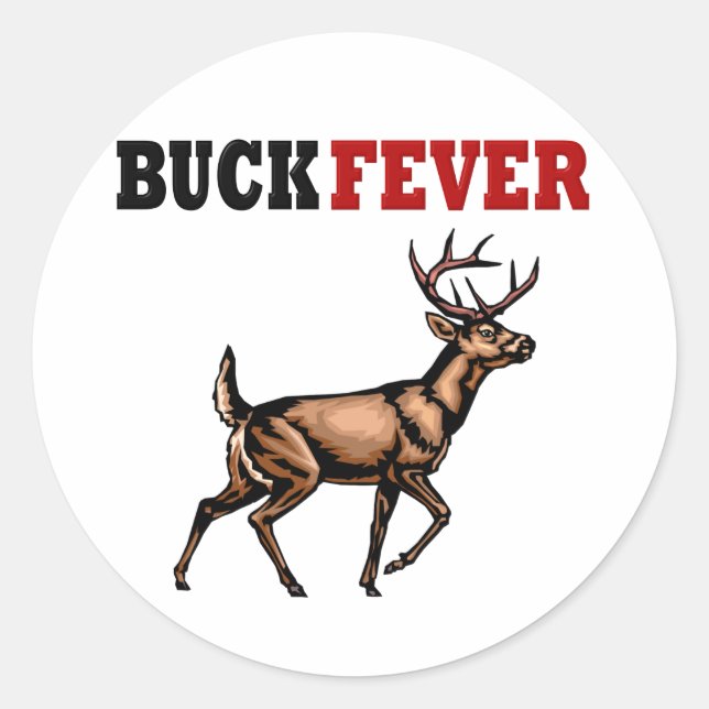 BUCK FEVER CLASSIC ROUND STICKER (Front)