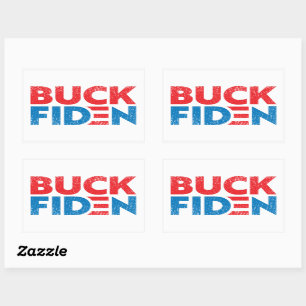 Buck Fiden funny anti Biden pro Trump Rectangular Sticker