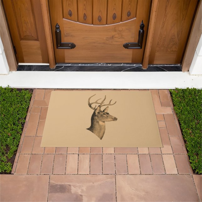 Buck Head Door Mat (Outdoor)