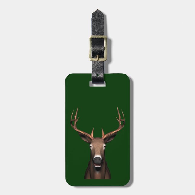 Buck Head Luggage Tag (Front Vertical)