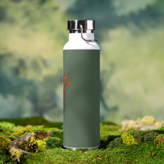 Buck Hunter Orange and Camo Green Water Bottle