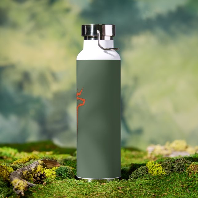 Buck Hunter Orange and Camo Green Water Bottle (Outdoor)