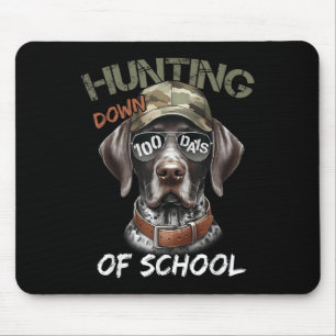 Buck Hunting Down 100 Days Of School Dog 100th Day Mouse Mat