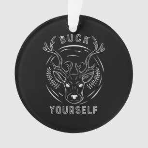 Buck Hunting Yourself Ornament