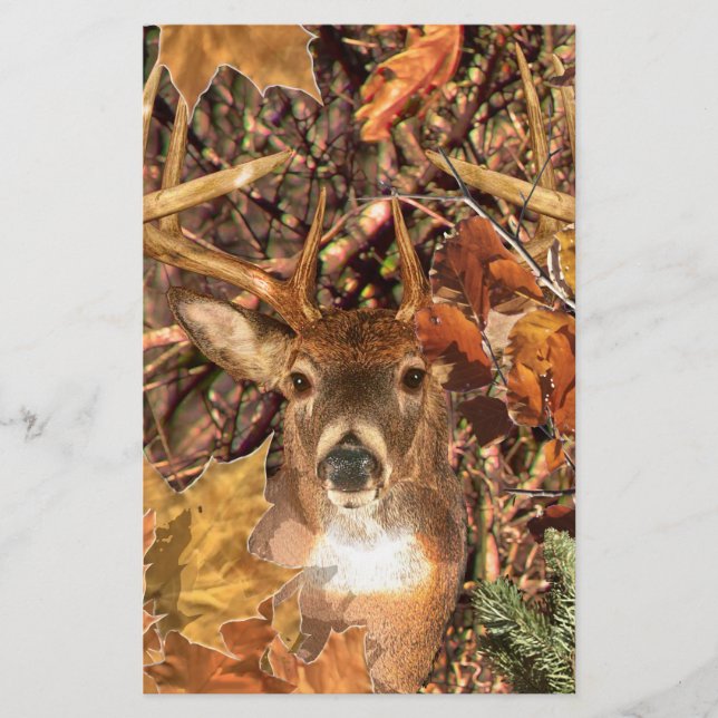 Buck in Camo White Tail Deer (Front)