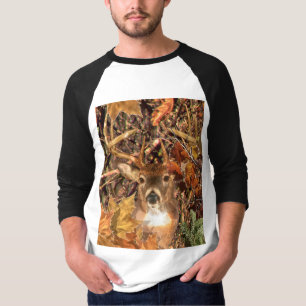 Buck in Fall season scene White Tail Deer T-Shirt