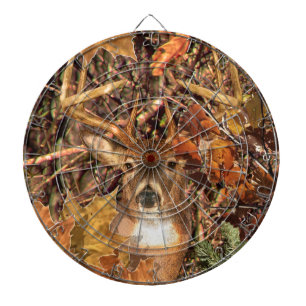 Buck in Hunter Camo White Tail Deer Dartboard