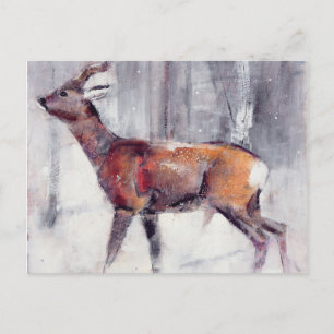 Buck in the snow 2000 postcard