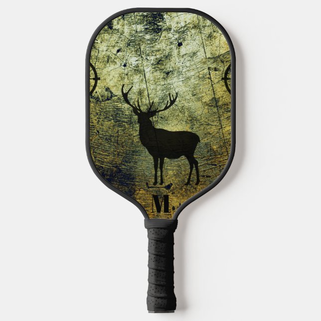 Buck in the Woods Modern Monogram Pickleball Paddle (Front)