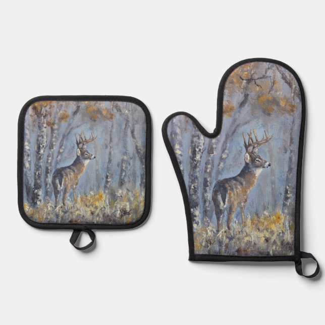 Buck Meadow Oven Mitt & Pot Holder Set (Front)