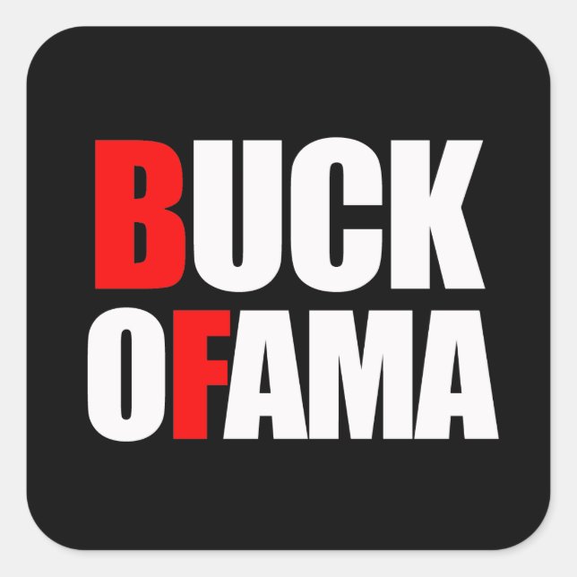 BUCK OFAMA SQUARE STICKER (Front)