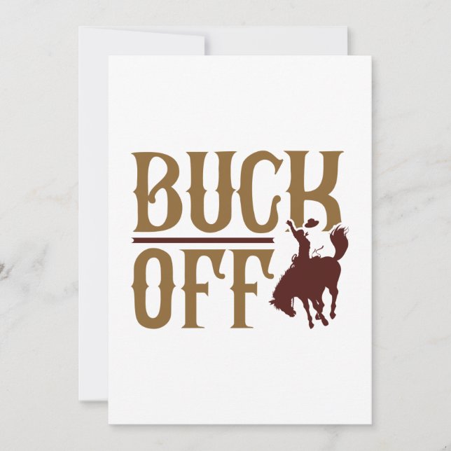 Buck Off Thank You Card (Front)