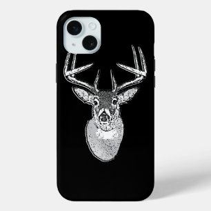 Buck on Black White Tail Deer iPhone 15 Mini Case
