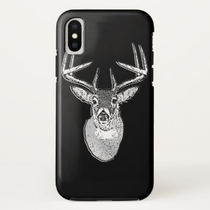 Buck on Black  White Tail Deer iPhone XS Case