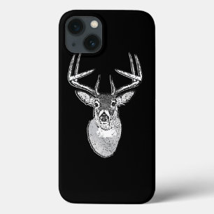 Buck on Black  White Tail Deer iPhone 13 Case