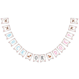 Buck or Doe? Baby Shower Reveal Bunting