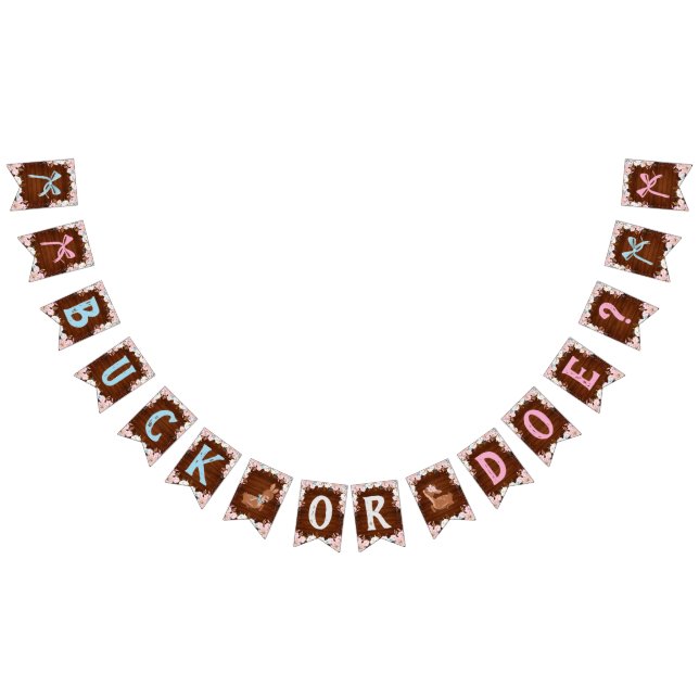 Buck or Doe? Baby Shower Reveal Bunting (All)