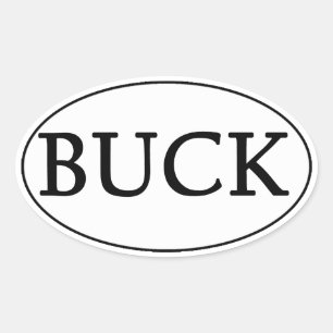 BUCK Oval Logo Oval Sticker