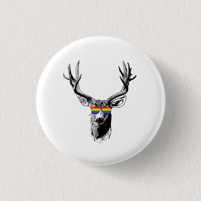 BUCK PRIDE 3 CM ROUND BADGE (Front)