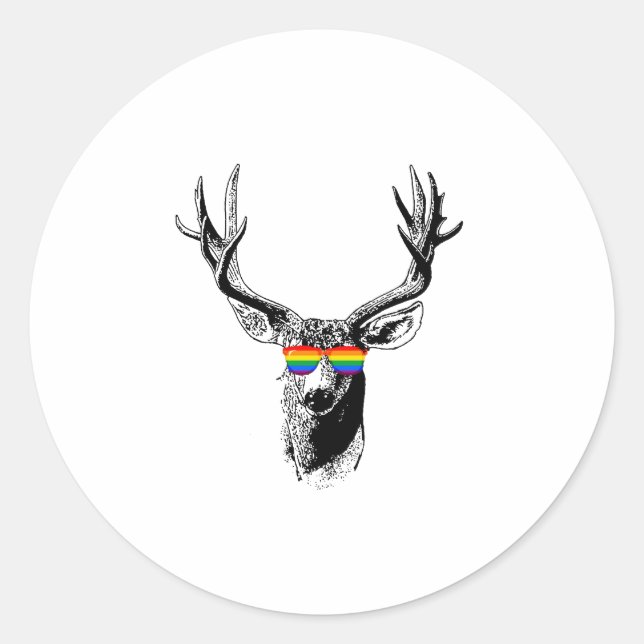 BUCK PRIDE CLASSIC ROUND STICKER (Front)