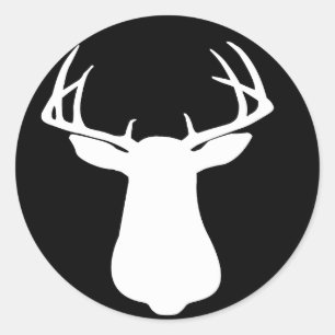 BUCK SILLHOUETTE CLASSIC ROUND STICKER