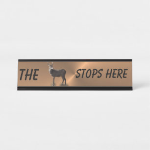 BUCK STOPS HERE* DESK NAME PLATE