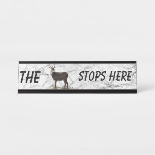 BUCK STOPS HERE DESK NAME PLATE