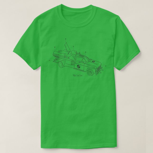 Buckaroo Banzai Jet Car Black  T-Shirt (Design Front)