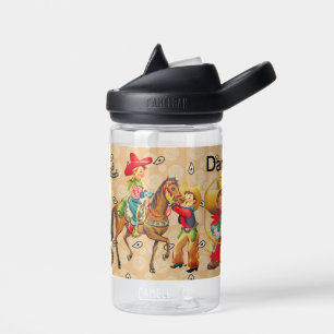 Buckaroo Cowboy Add Child's Name Water Bottle