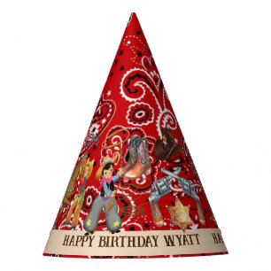 Buckaroo Cowboy Birthday Party Boy's Name Cute Hat