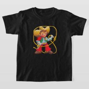 Buckaroo Cowboy Rope Hat Spurs Badge T-Shirt