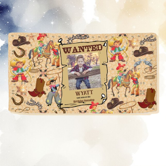 Buckaroo Cowboy Wanted Poster Photo & Name  Banner (Creator Uploaded)