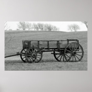 Buckboard wagon poster
