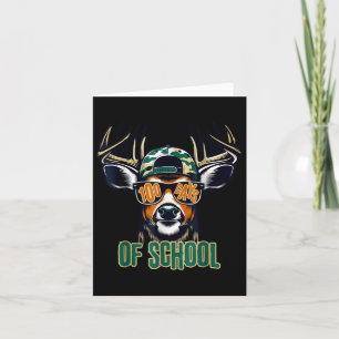 Bucked 100 Days Of School Deer Student Boy Girls 1 Card