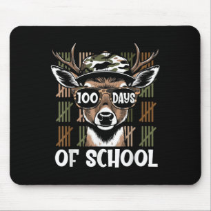 Bucked 100 Days Of School Deer Student Boy Girls 1 Mouse Mat