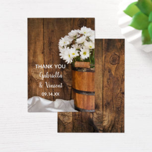 Bucket and Daisies Country Wedding Favour Tags