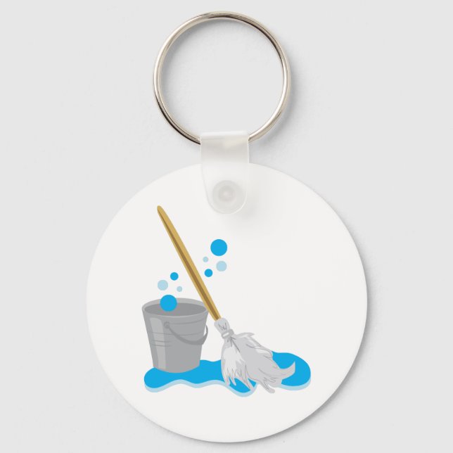 Bucket And Mop Key Ring (Front)