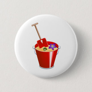 Bucket and Spade 6 Cm Round Badge