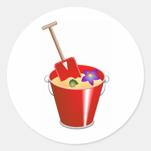 Bucket and Spade Classic Round Sticker (Front)