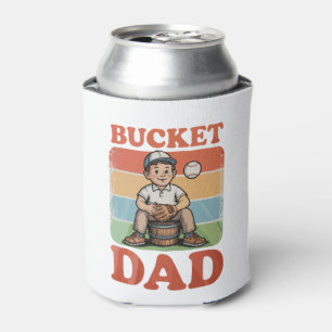 Bucket Dad Baseball Father’s Day Grandpa Husband Can Cooler