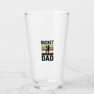 Bucket Dad Retro Baseball Father Vector Design_1 Glass