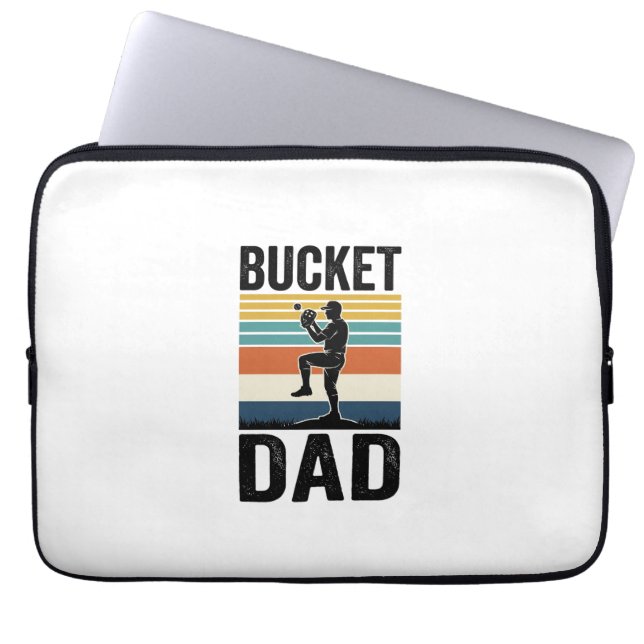 Bucket Dad Retro Baseball Father Vector Design_1 Laptop Sleeve (Front)