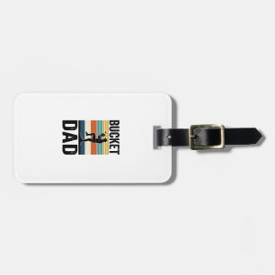 Bucket Dad Retro Baseball Father Vector Design_1 Luggage Tag