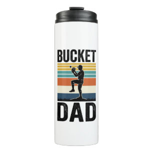 Bucket Dad Retro Baseball Father Vector Design_1 Thermal Tumbler