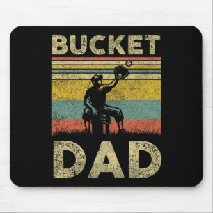 Bucket Dad Softball Dad Baseball Funny Coach Fathe Mouse Mat