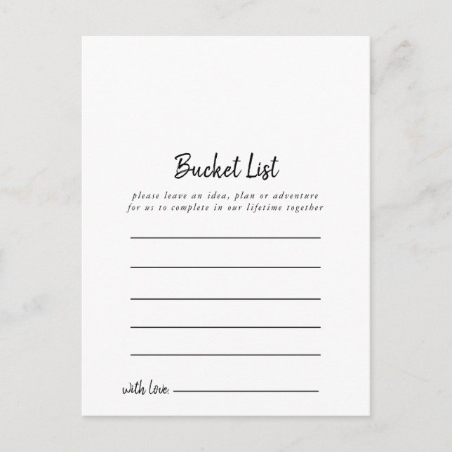 Bucket List Cards (Front)
