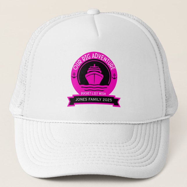 Bucket List Cruise Trucker Hat (Front)