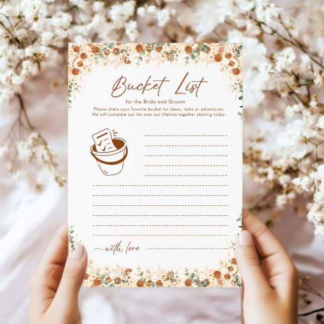 Bucket List Game | Boho Terracotta Bridal Shower (Creator Uploaded)