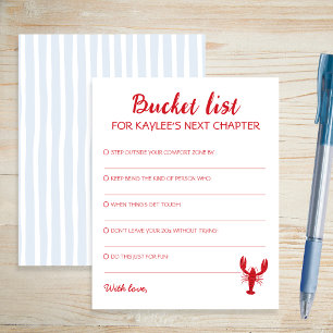 Bucket List Next Chapter Crawfish Graduation Card